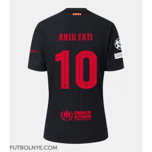 Camiseta Barcelona Ansu Fati #10 Visitante Equipación 2024-25 manga corta